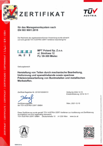 MPT Poland ISO 9001
